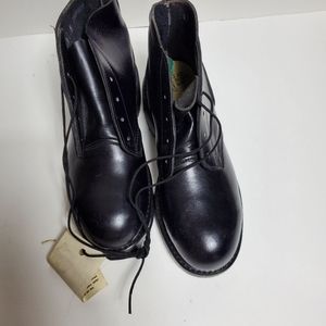 Vintage Biltrite Black Steel Toe Lace Up Ankle Boots Men's 4